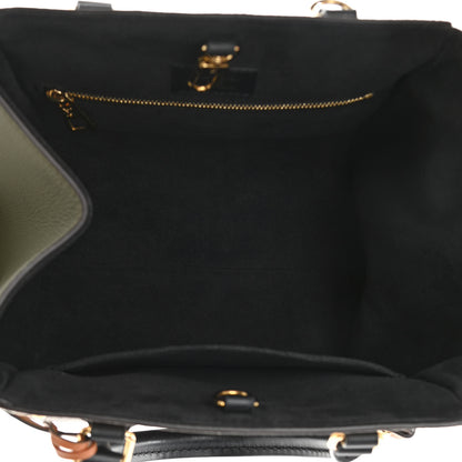 Louis Vuitton Calfskin Monogram Fold Tote PM Cream Khaki Black 5 of 10