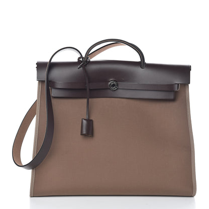 Hermes Toile Vache Hunter Herbag Zip 39 MM Etoupe Ebene 3 of 10