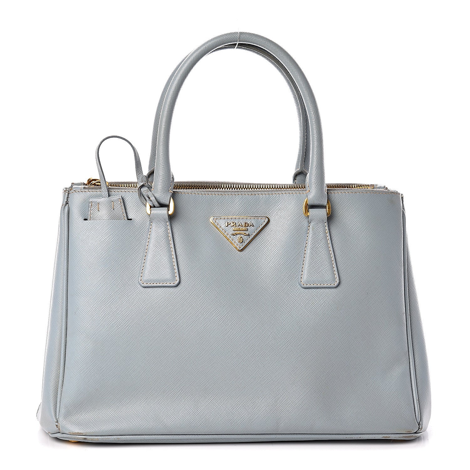 Prada Saffiano Small Galleria Double Zip Tote Lago 1 of 16