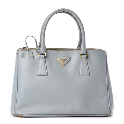 Prada Saffiano Small Galleria Double Zip Tote Lago 1 of 16