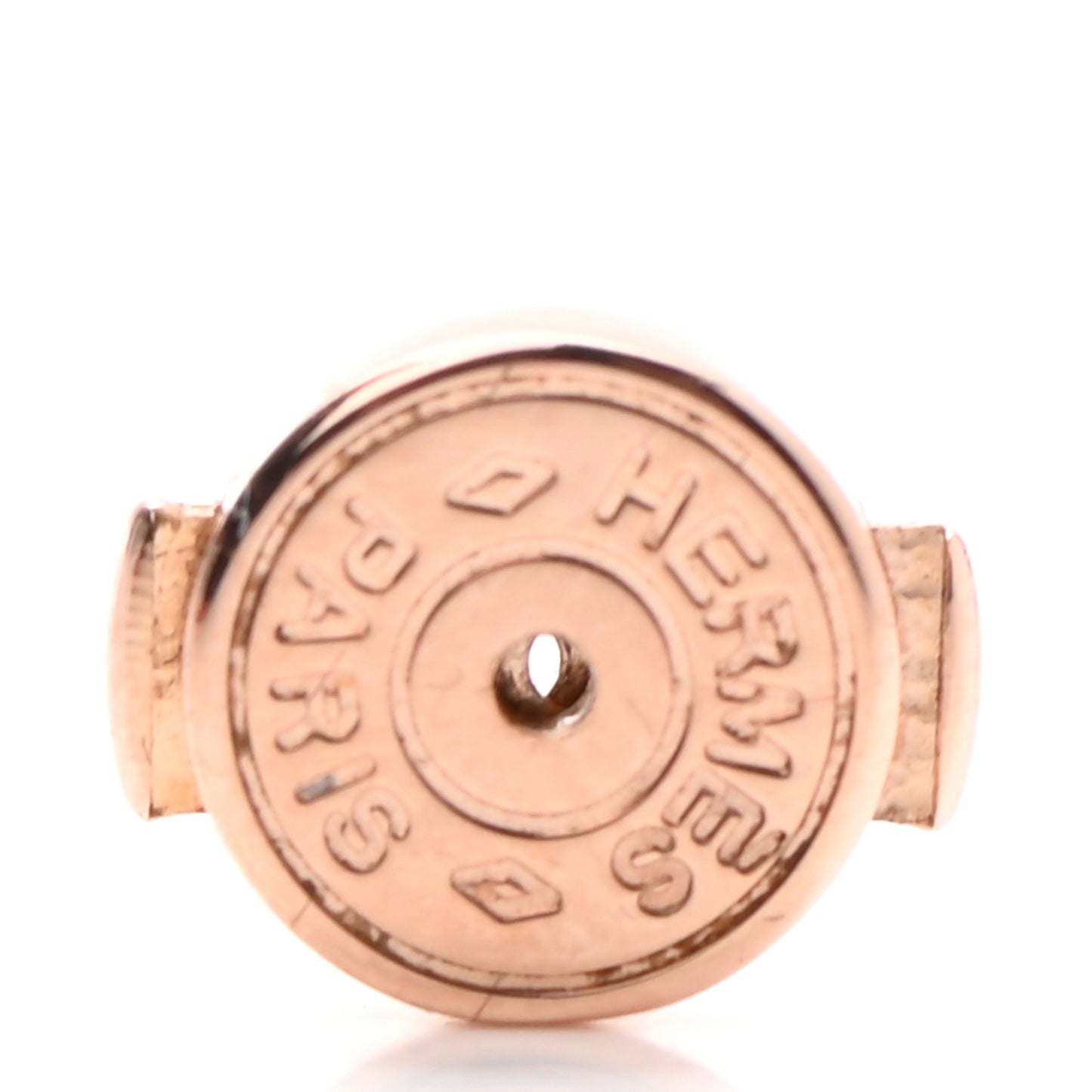 Rose Gold Lacquered Pop H Earrings Black