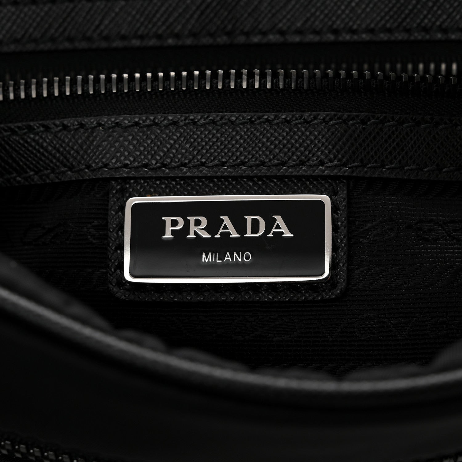 Prada Tessuto Nylon Saffiano Re-Edition 2005 Shoulder Bag Black 5 of 10