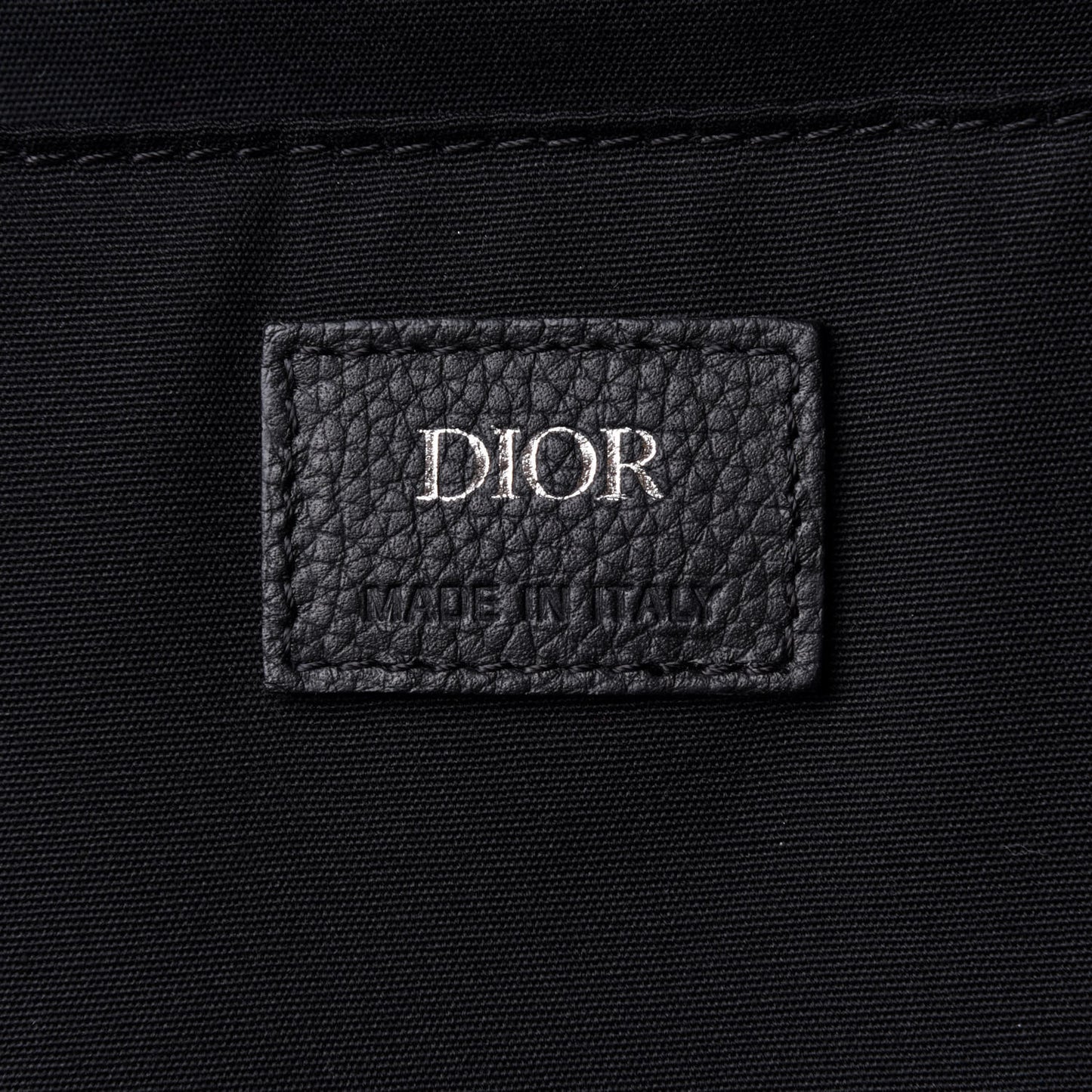 Oblique Calfskin Rider Backpack Beige Black