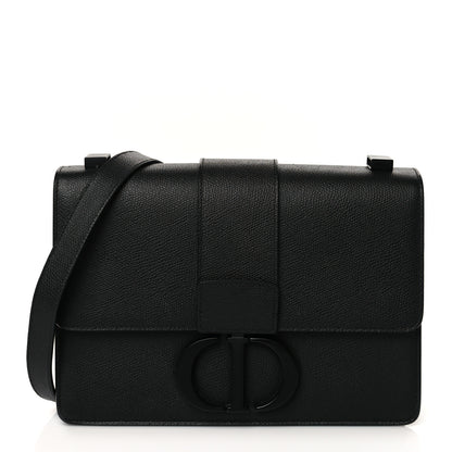 Christian Dior Ultra Matte Grained Calfskin 30 Montaigne Flap Bag Black 1 of 9