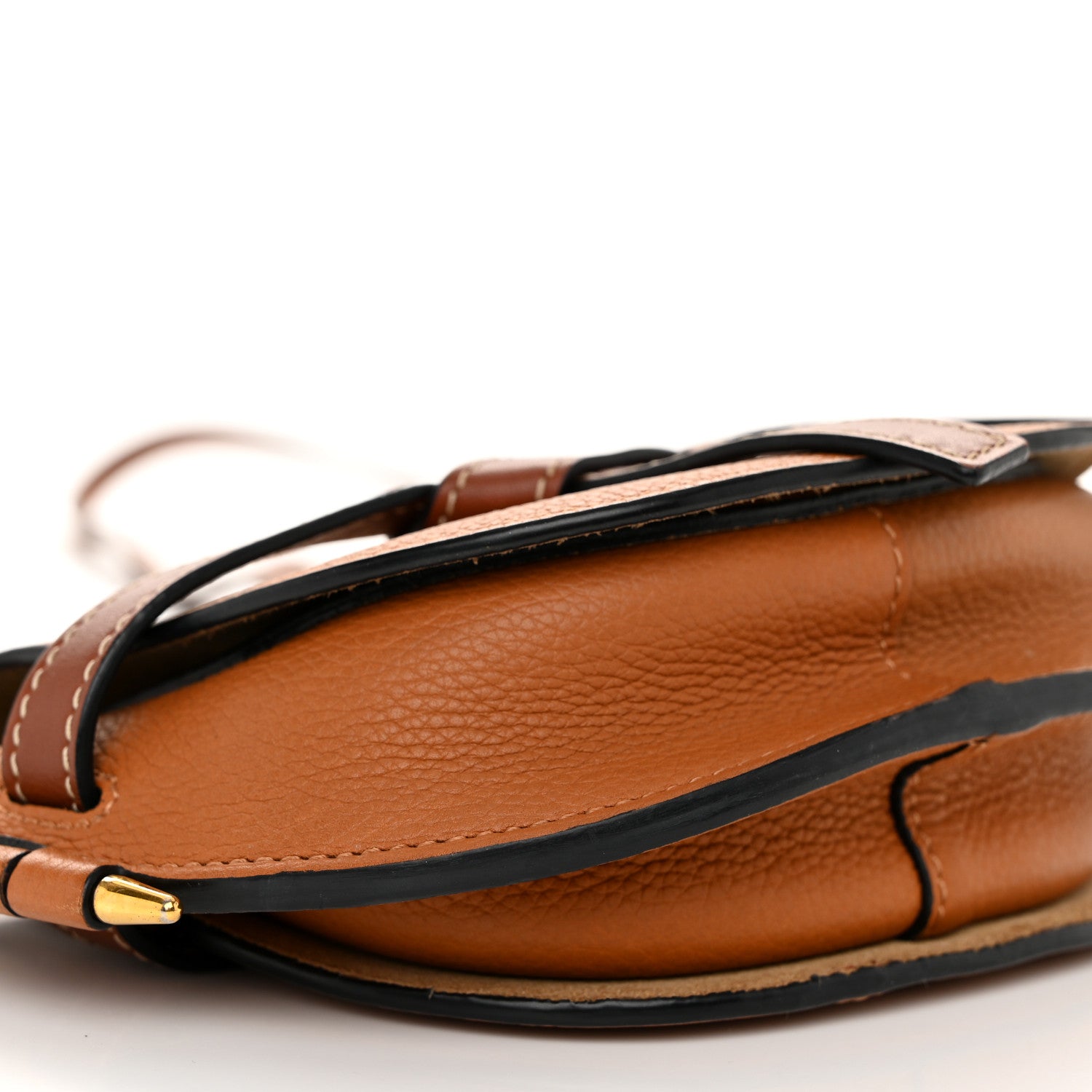 Loewe Grained Calfskin Mini Gate Crossbody Bag Caramel Pecan 9 of 10