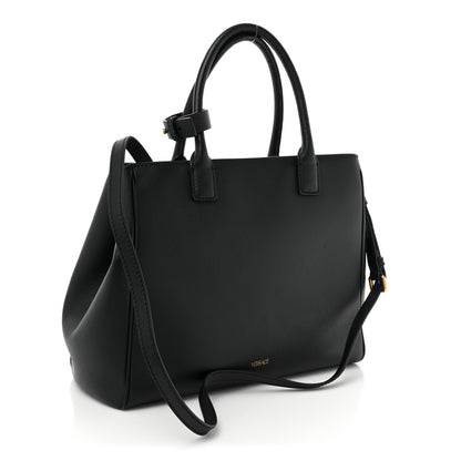 Versace Grained Calfskin Small La Medusa Tote Bag Black 2 of 16