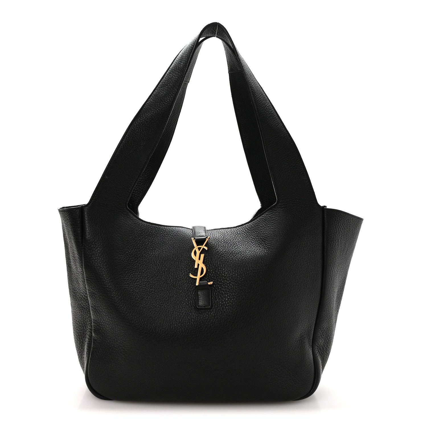 Saint Laurent Grained Deerskin Bea Tote Black 1 of 10