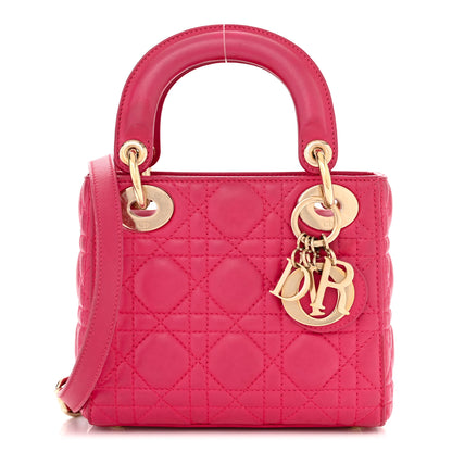 Christian Dior Lambskin Cannage Mini Lady Dior Fuchsia 1 of 12