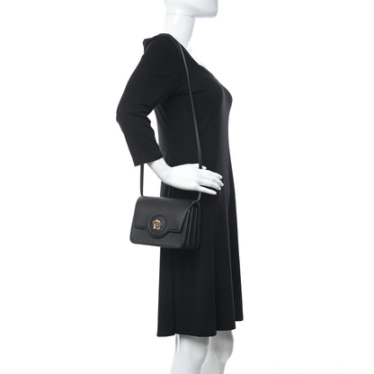 Versace Grained Calfskin La Medusa Shoulder Bag Black 2 of 10