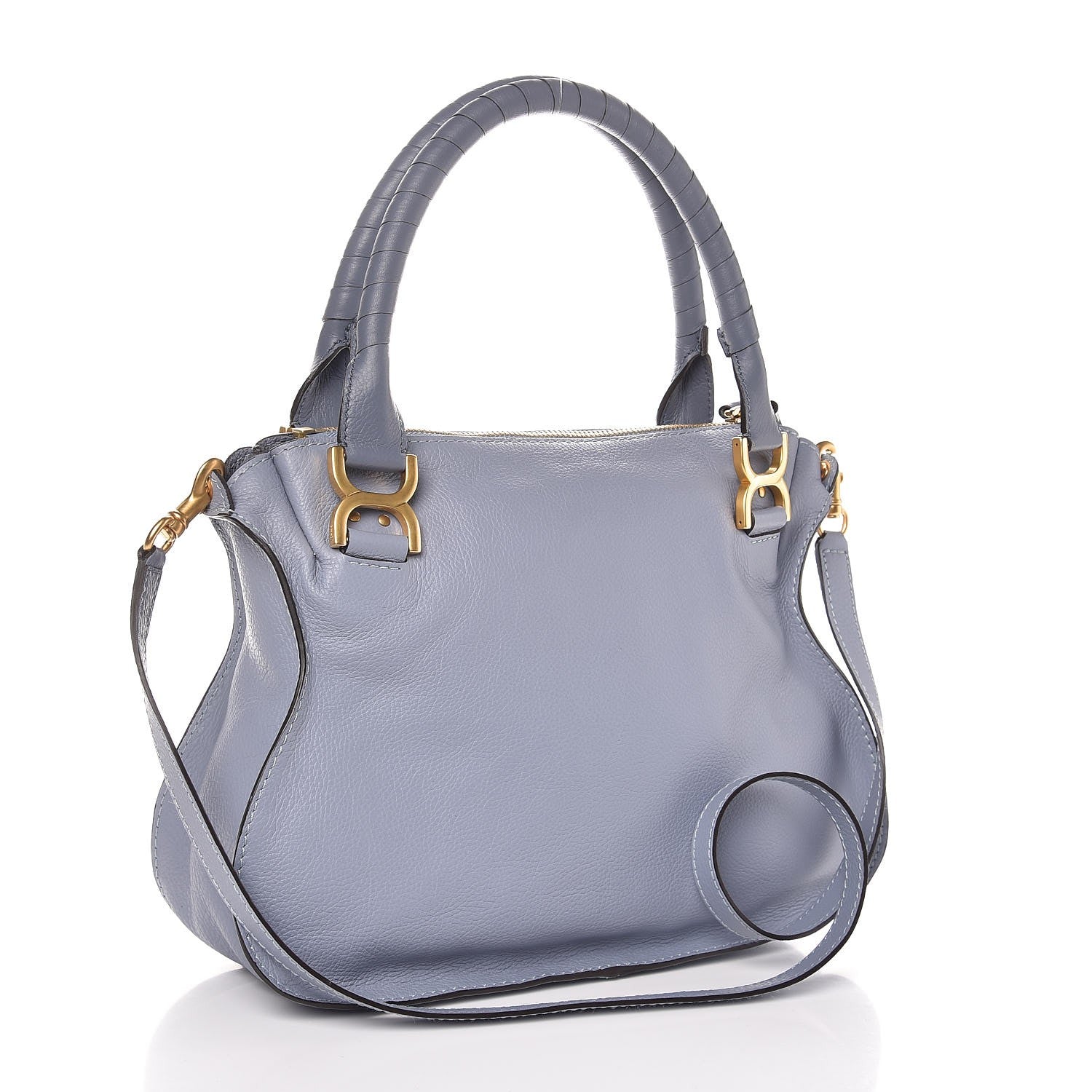 Chloe Calfskin Medium Marcie Satchel Washed Blue 4 of 9