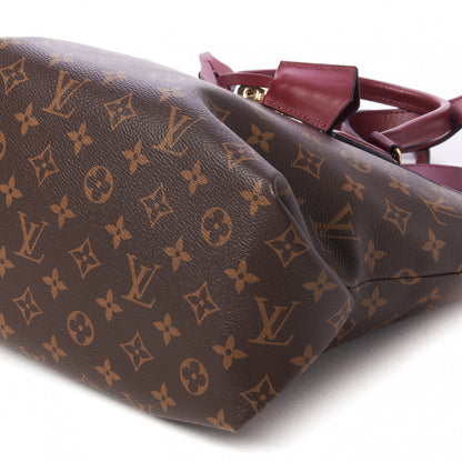 Louis Vuitton Monogram Flower Zipped Tote MM Bordeaux 4 of 8