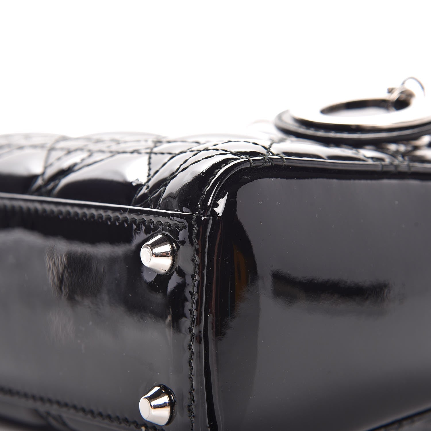 Christian Dior Patent Cannage Mini Lady Dior Black 9 of 12