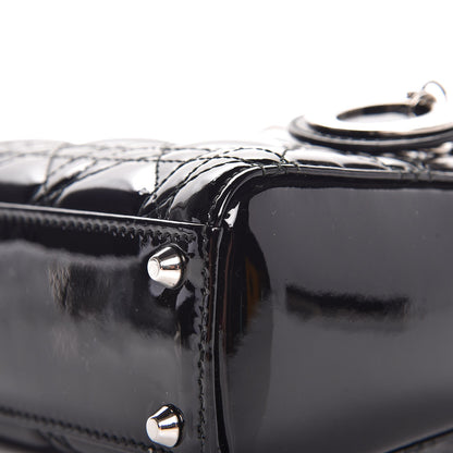 Christian Dior Patent Cannage Mini Lady Dior Black 9 of 12