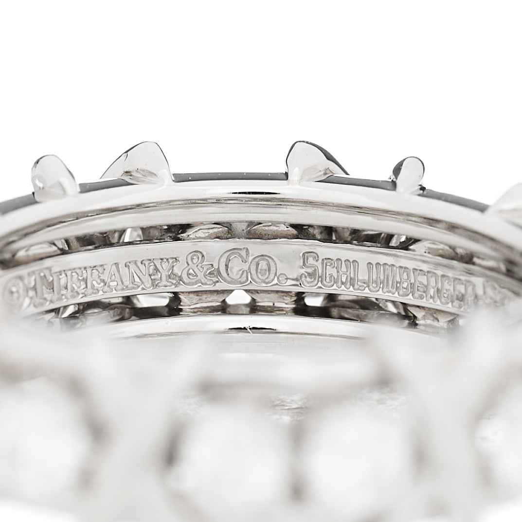 Platinum Diamond Schlumberger Sixteen Stone Ring 49 5