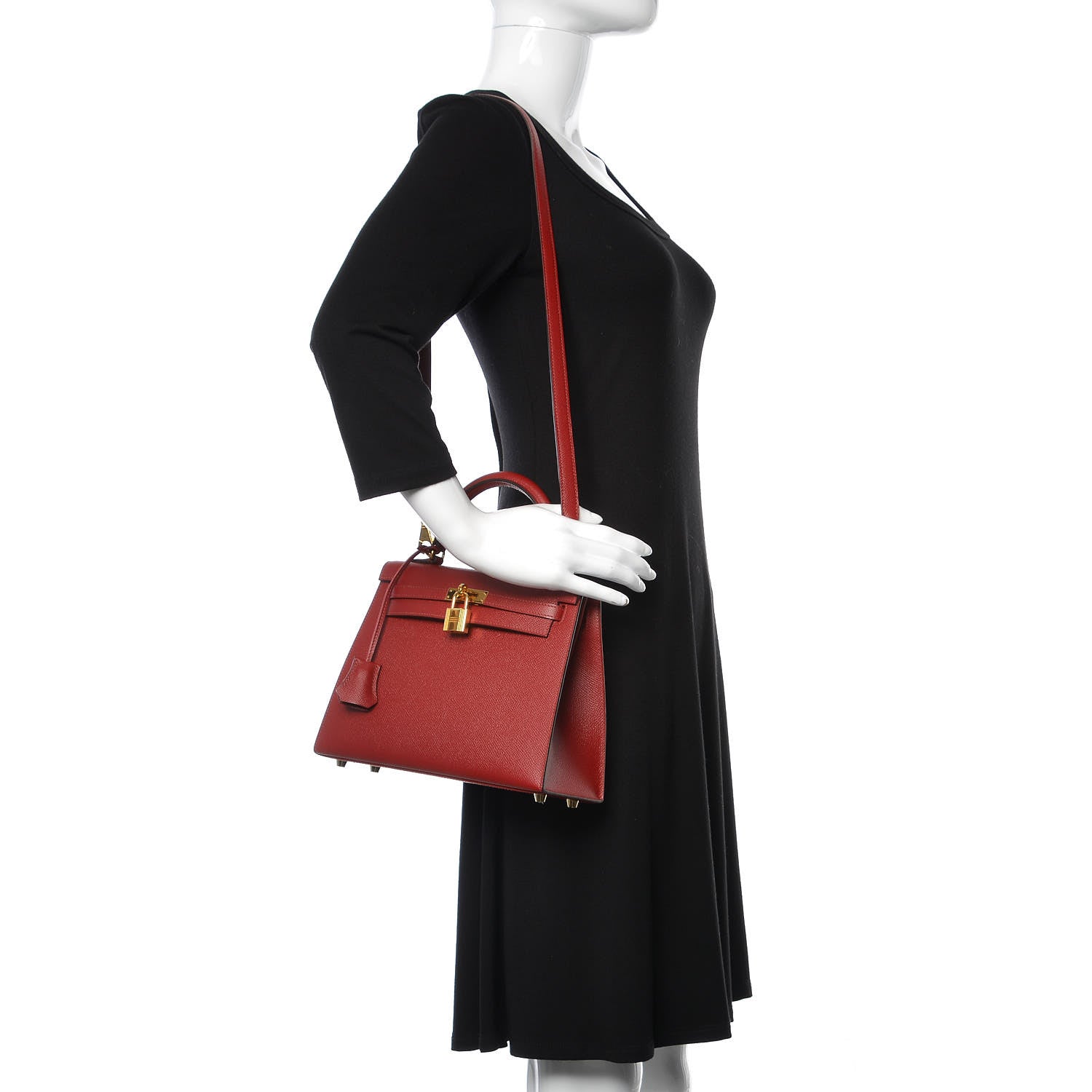 Hermes Epsom Kelly Sellier 25 Rouge Grenat 2 of 39