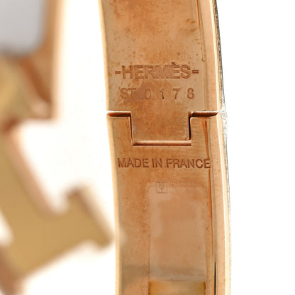 Hermes Enamel Narrow Clic Clac H Bracelet GM White 4 of 5