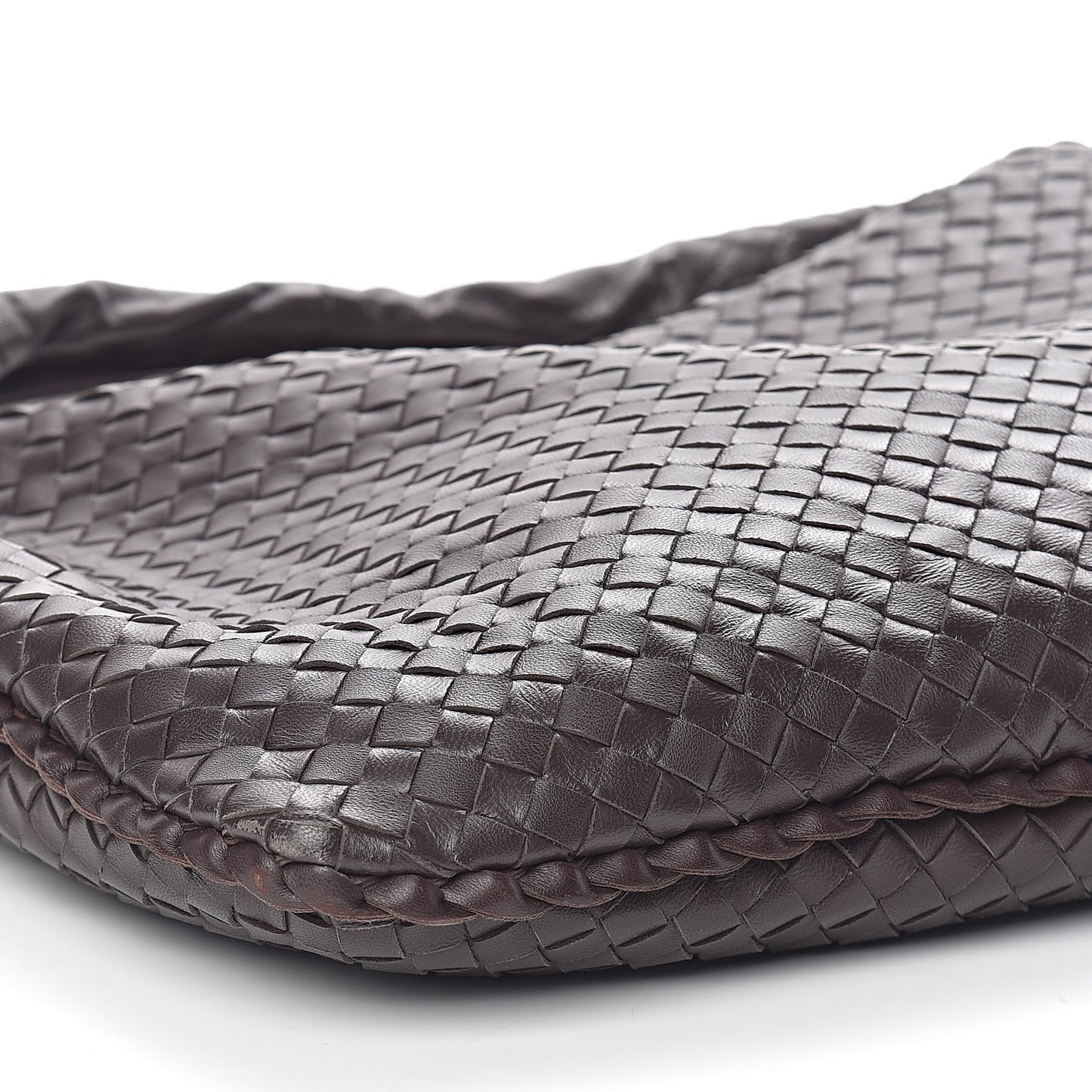 Nappa Intrecciato Large Veneta Hobo Ebano