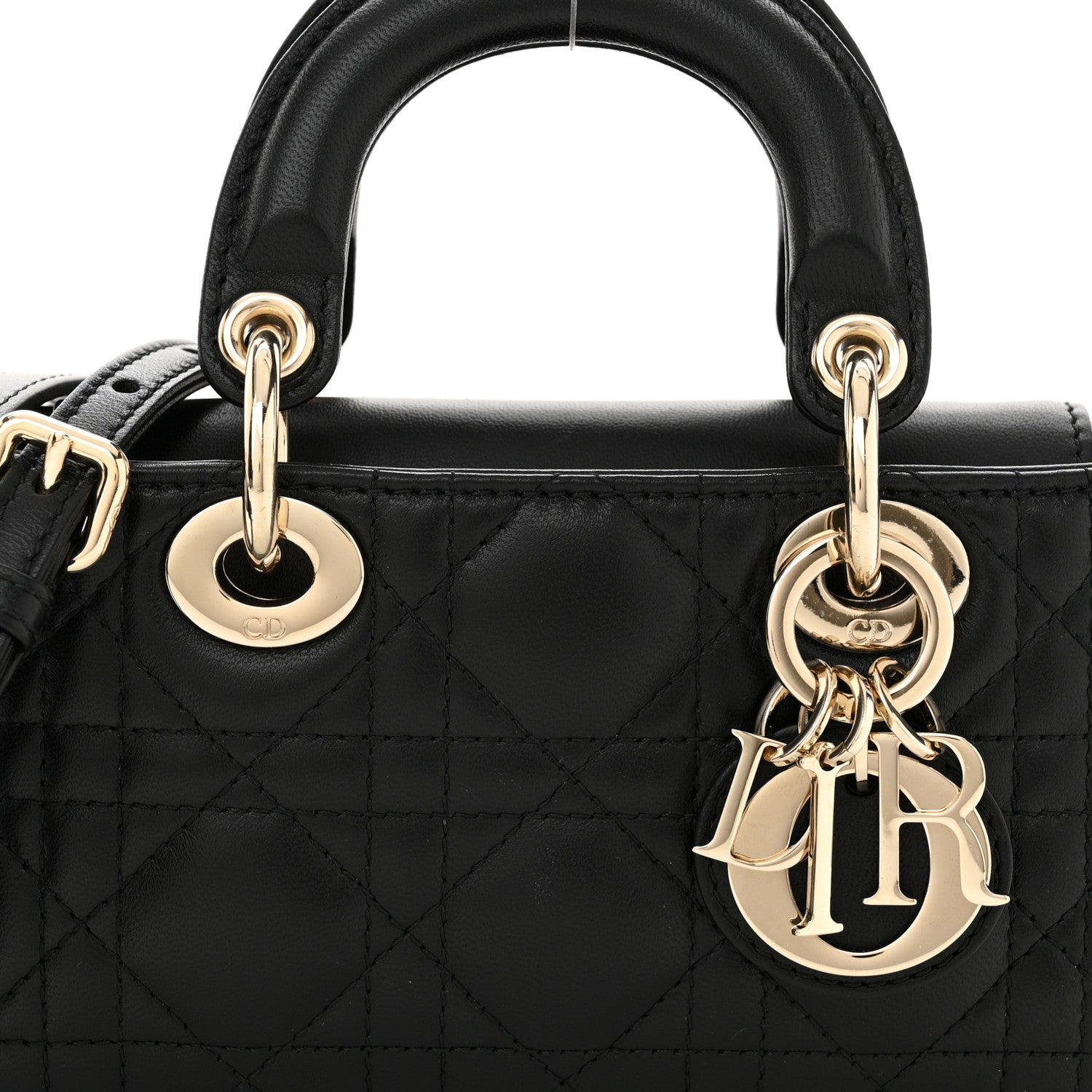 Christian Dior Lambskin Cannage Micro Lady D-Joy Black 8 of 13