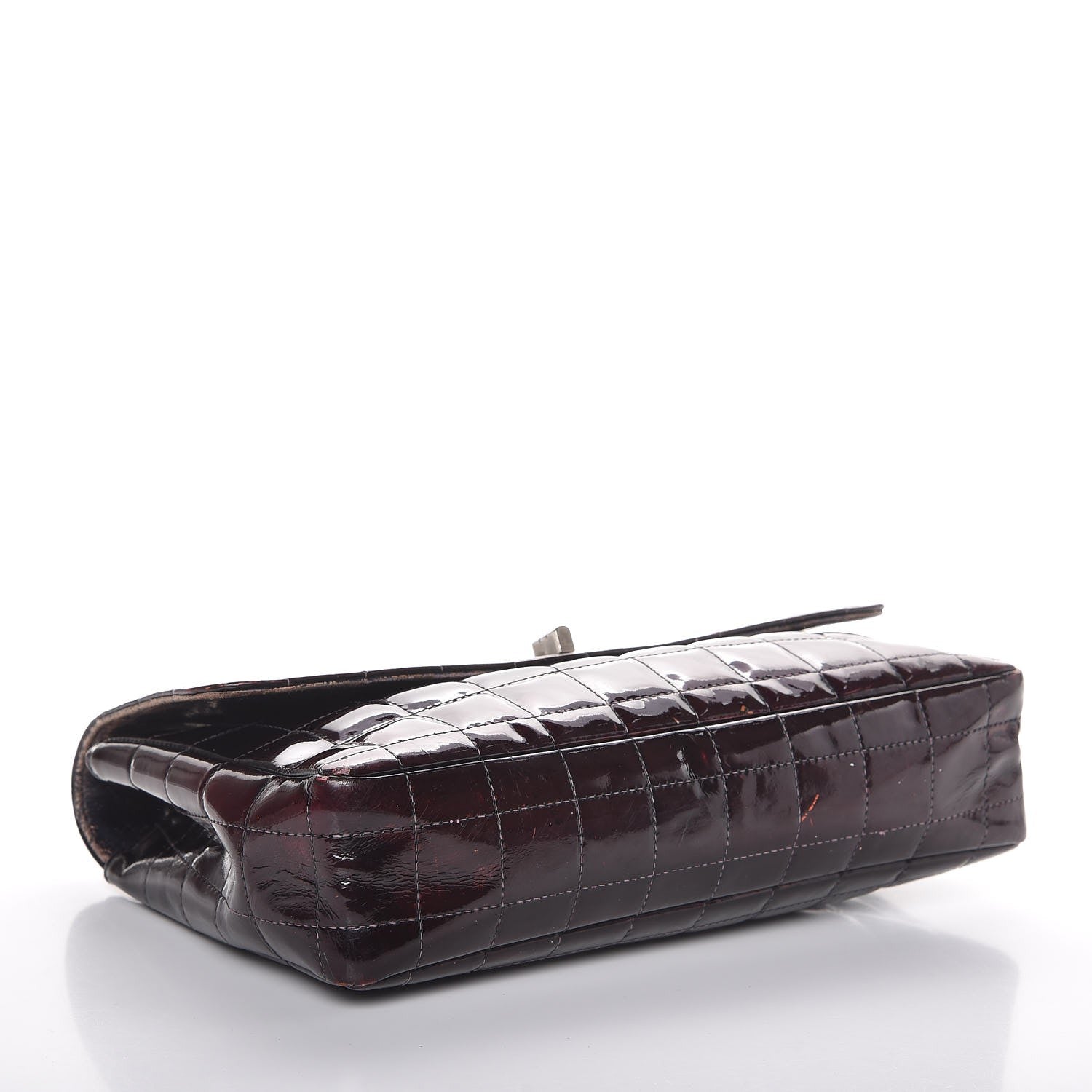 Chanel Patent Chocolate Bar Mademoiselle Flap Burgundy 4 of 18