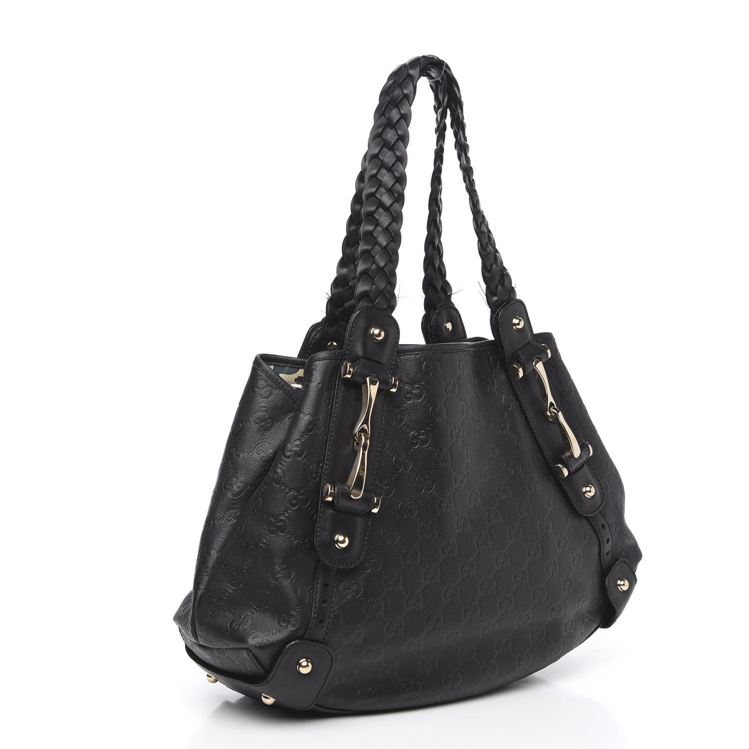 Gucci Guccissima Small Pelham Shoulder Bag Black 2 of 12