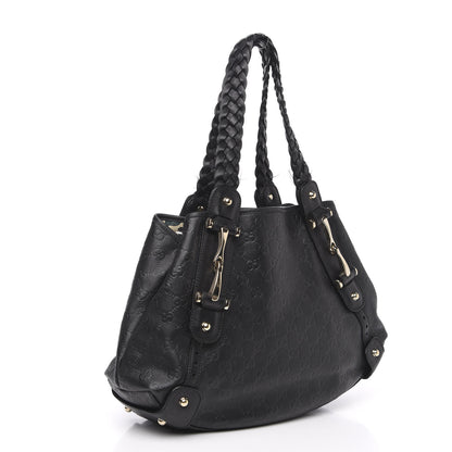 Gucci Guccissima Small Pelham Shoulder Bag Black 2 of 12