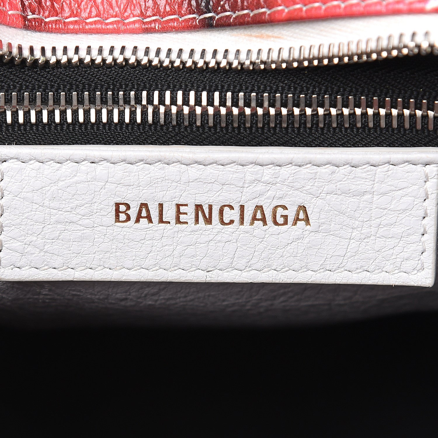 Balenciaga Agneau Arena Bazar Campaign Shopper Tote XS White Red Green 6 of 15