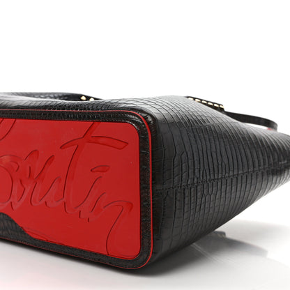 Christian Louboutin Calfskin Crocodile Embossed Spikes Large Cabarock Espresso 8 of 8