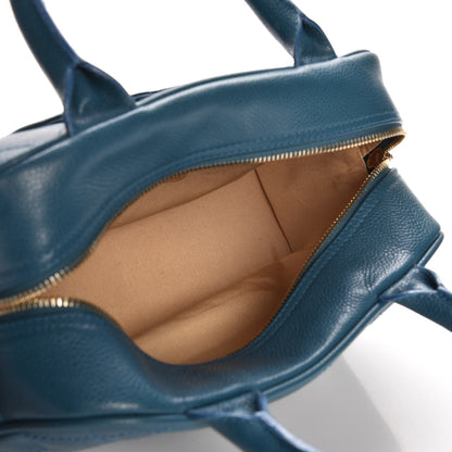 Chanel Caviar Quilted Small Bowler Blue 6 of 8