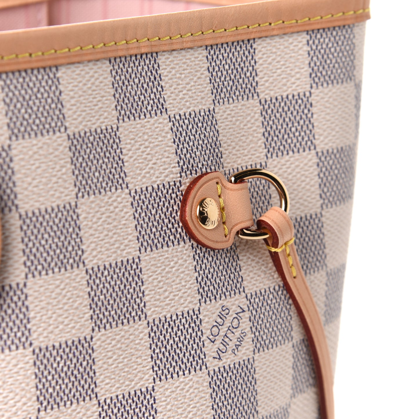 Damier Azur Neo Neverfull MM Rose Ballerine