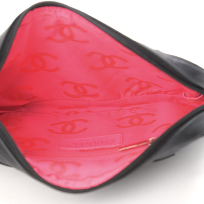 Chanel Calfskin Quilted Cambon Pochette Black White 8 of 11