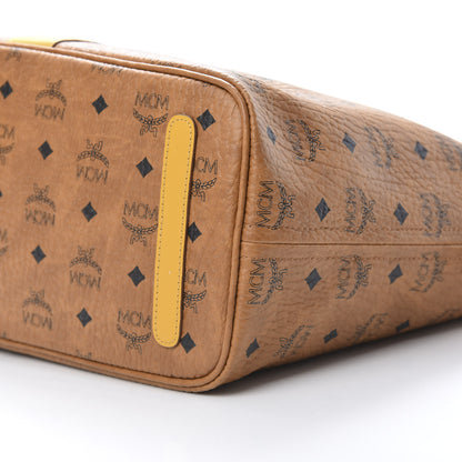 MCM Visetos Medium Liz Reversible Shopper Tote Cognac Yellow 12 of 14