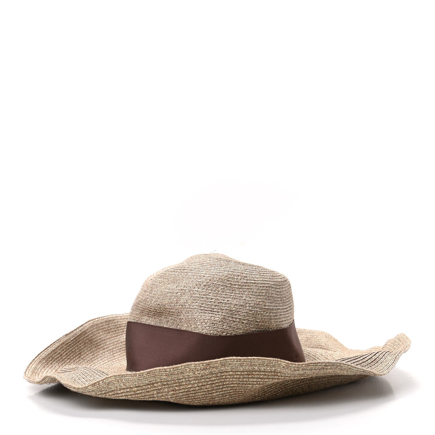 Gucci Straw Wide Brim Hat M Brown 3 of 5