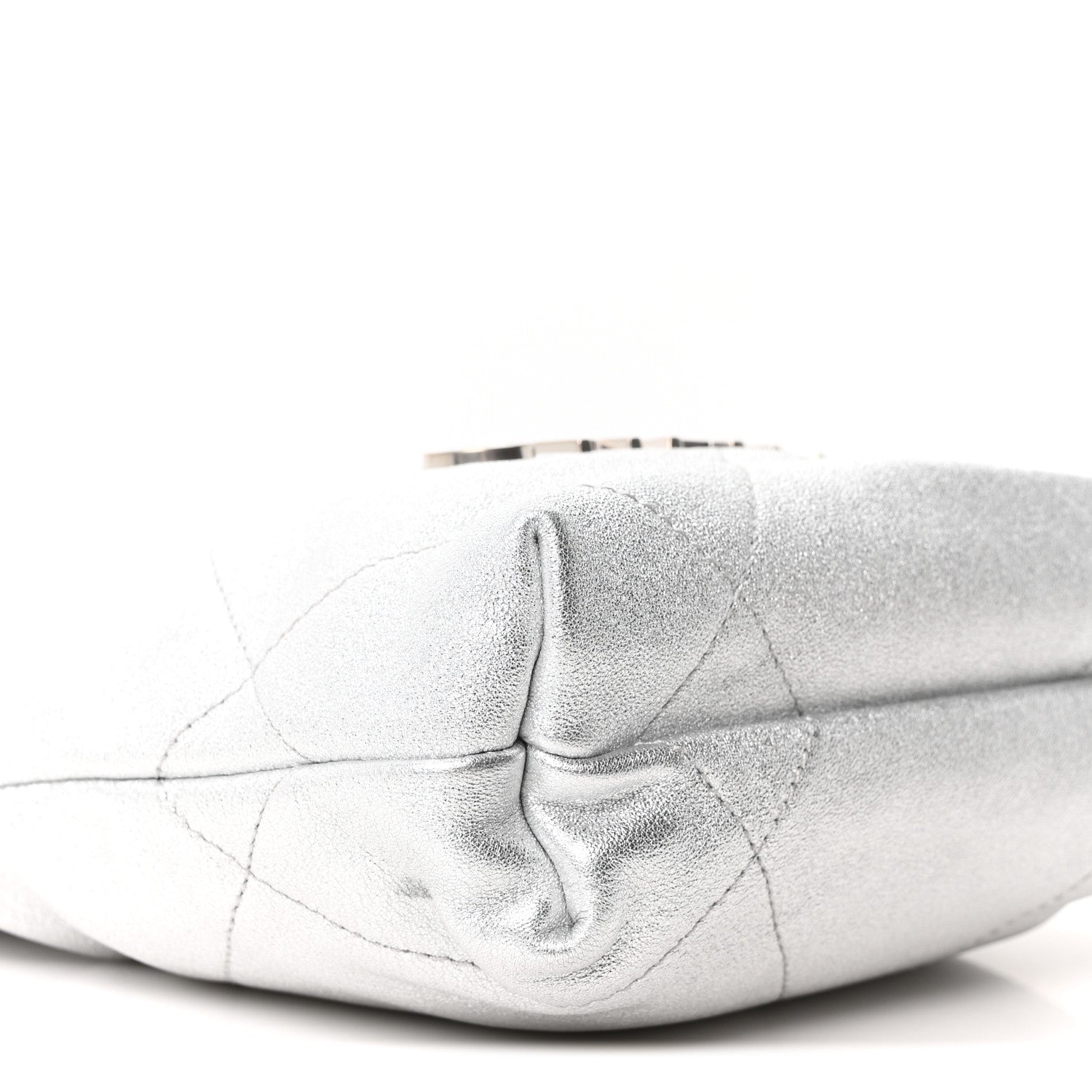 Chanel Metallic Lambskin Quilted Mini Chanel 22 Silvery 9 of 10