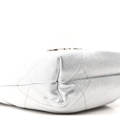 Chanel Metallic Lambskin Quilted Mini Chanel 22 Silvery 9 of 10