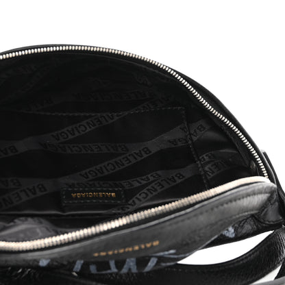 Balenciaga Agneau Arena Graffiti All Over XXS Souvenir Belt Bag Black White 5 of 7