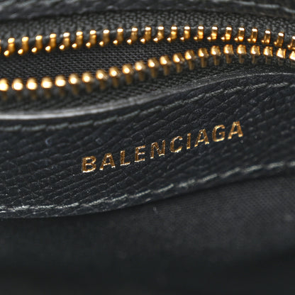 Balenciaga Signature Grained Calfskin XXS Ville Top Handle Bag Black White 6 of 15
