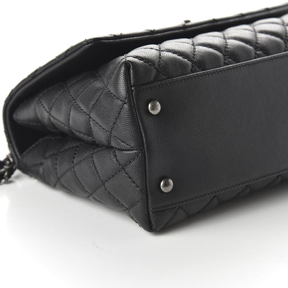 Chanel Caviar Lizard Quilted Small Coco Handle Flap Black 6 of 11