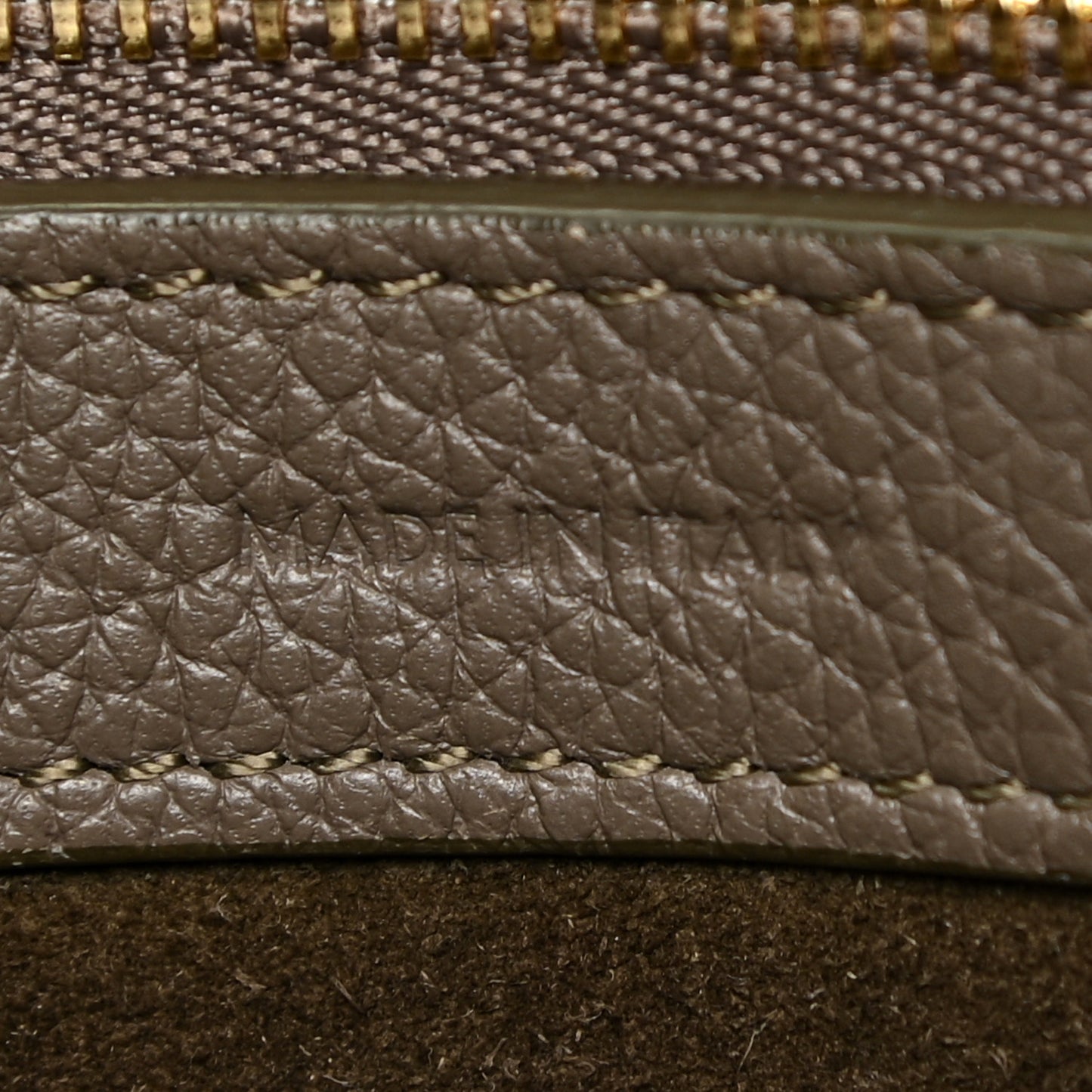 Soft Grained Calfskin Medium Belt Cabas Phantom Taupe