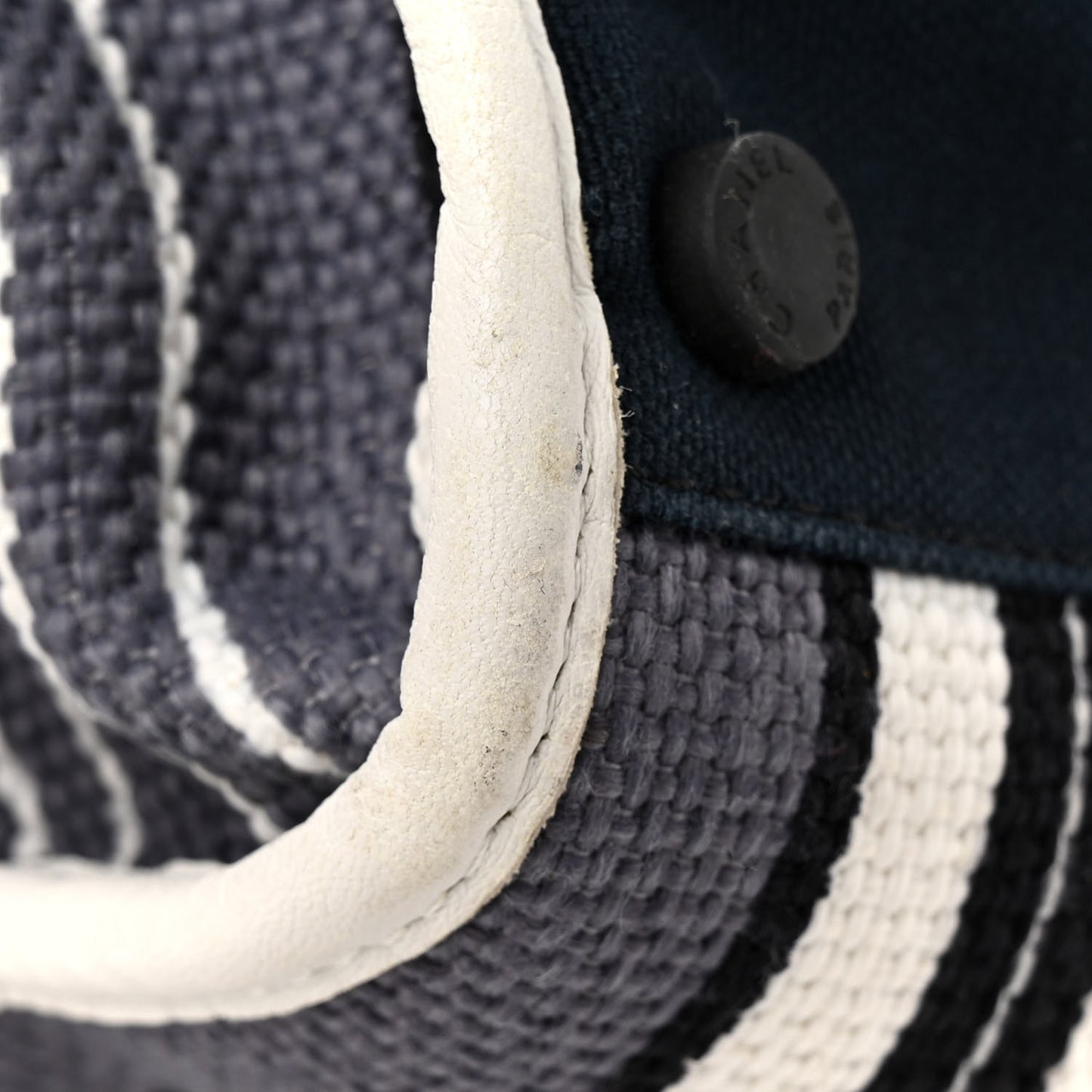 Striped Canvas CC Tote Blue White Black