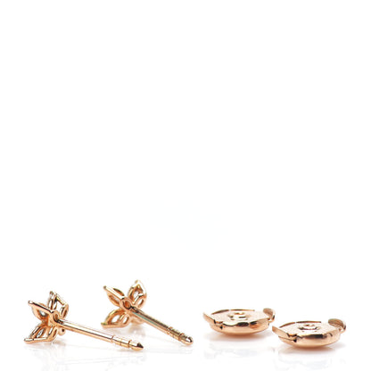 Tiffany 18K Rose Gold Diamond .19ct Mini Victoria Earrings 3 of 3