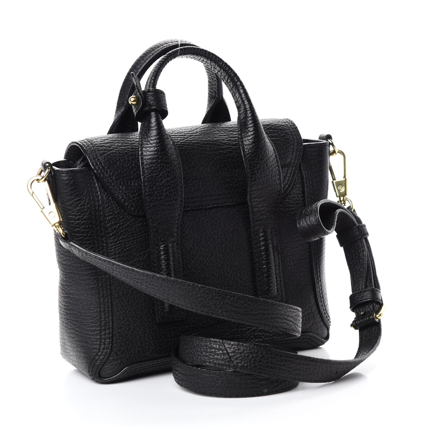 3.1 Phillip Lim Textured Calfskin Mini Pashli Satchel Black 3 of 11