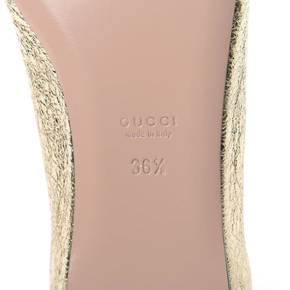 Gucci Galassia GG Marmont Fringe Flats 36.5 Platino 6 of 8