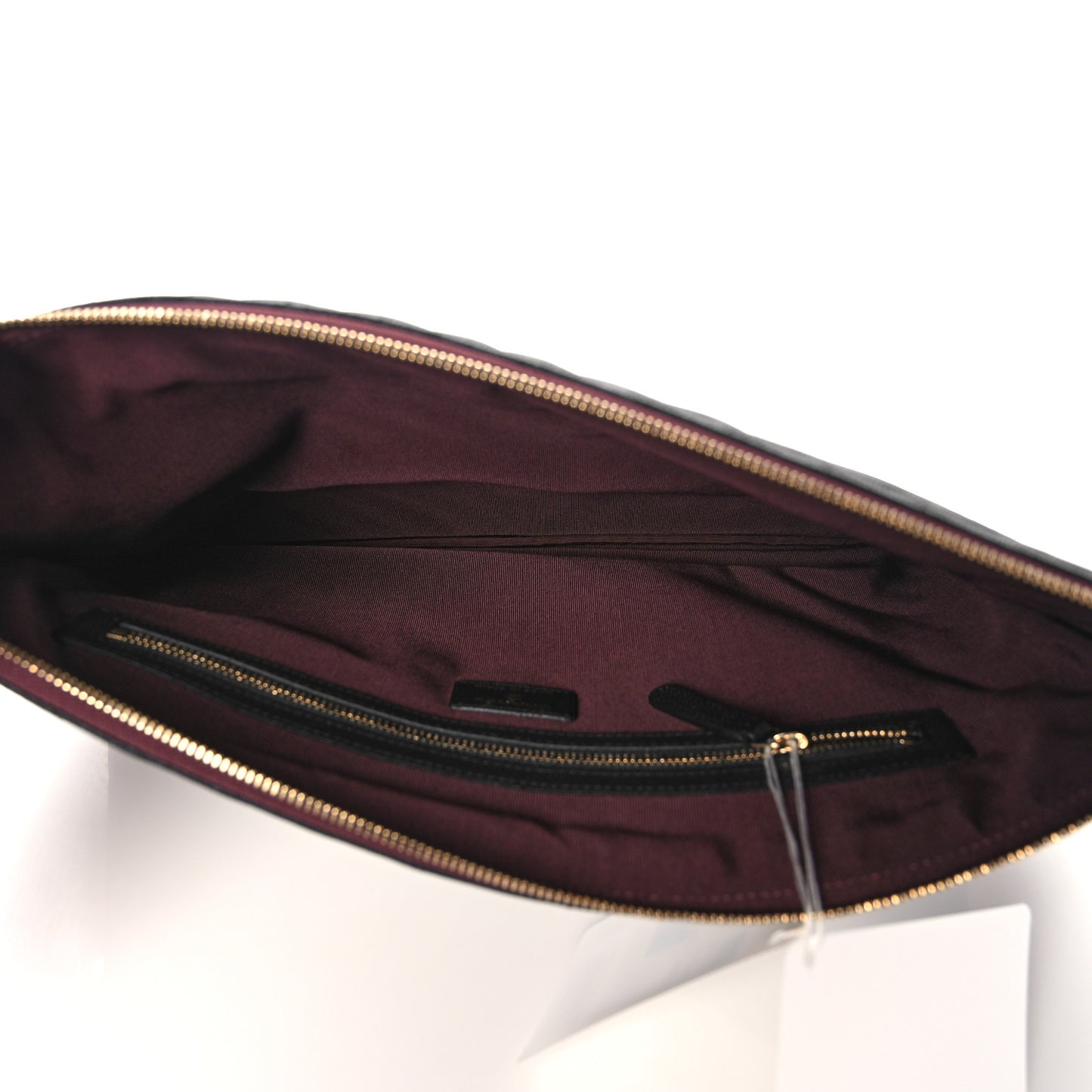 Caviar Flat Chevron Quilted Large Cosmetic Case Black