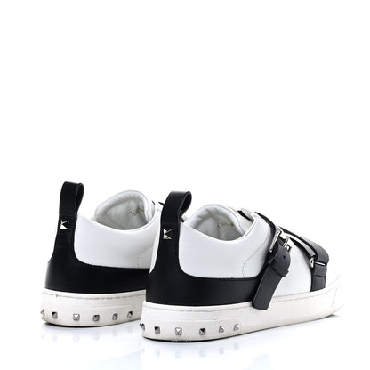 Valentino Garavani Calfskin Womens V Punk Low Top Sneakers 40 White Black 3 of 7