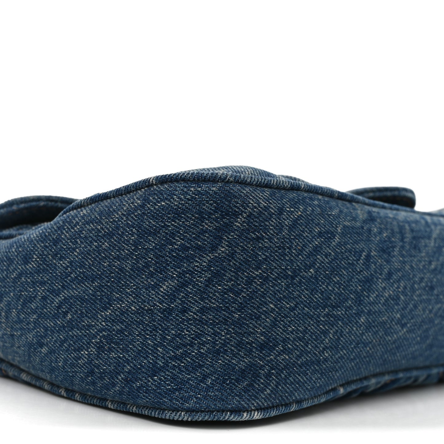Washed Denim GG Marmont Shoulder Bag Blue