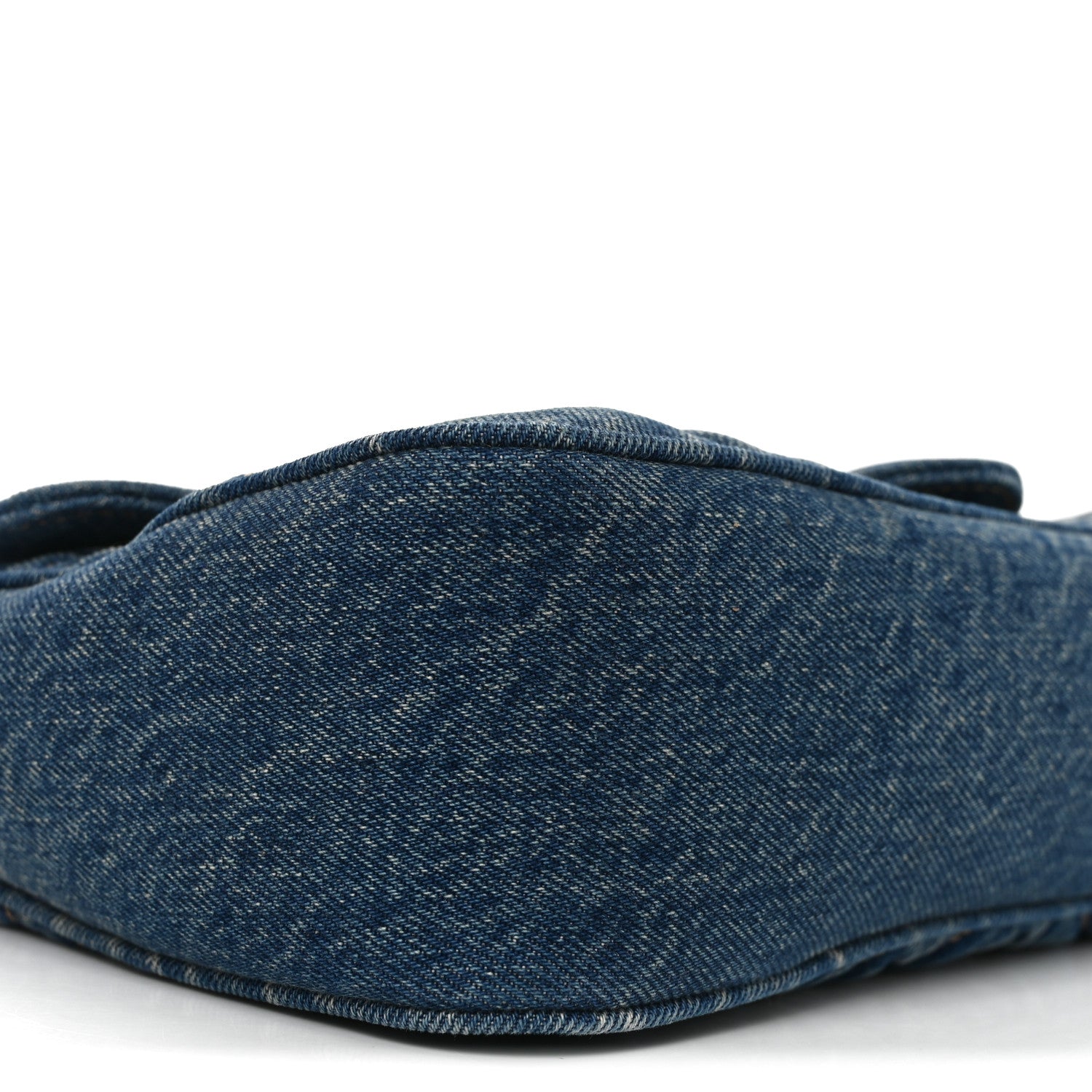Gucci Washed Denim GG Marmont Shoulder Bag Blue 9 of 11