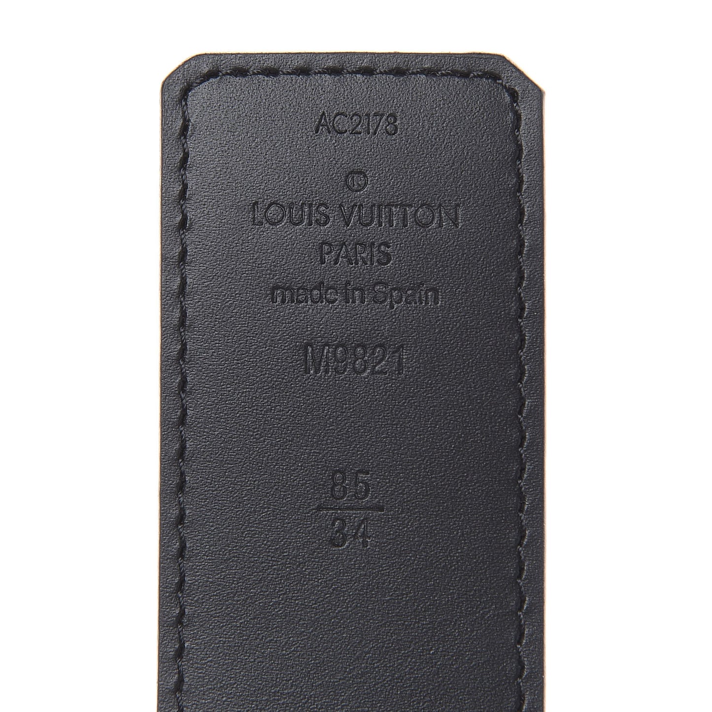 Calfskin Monogram 40mm LV Initiales Reversible Belt 85 34 Black