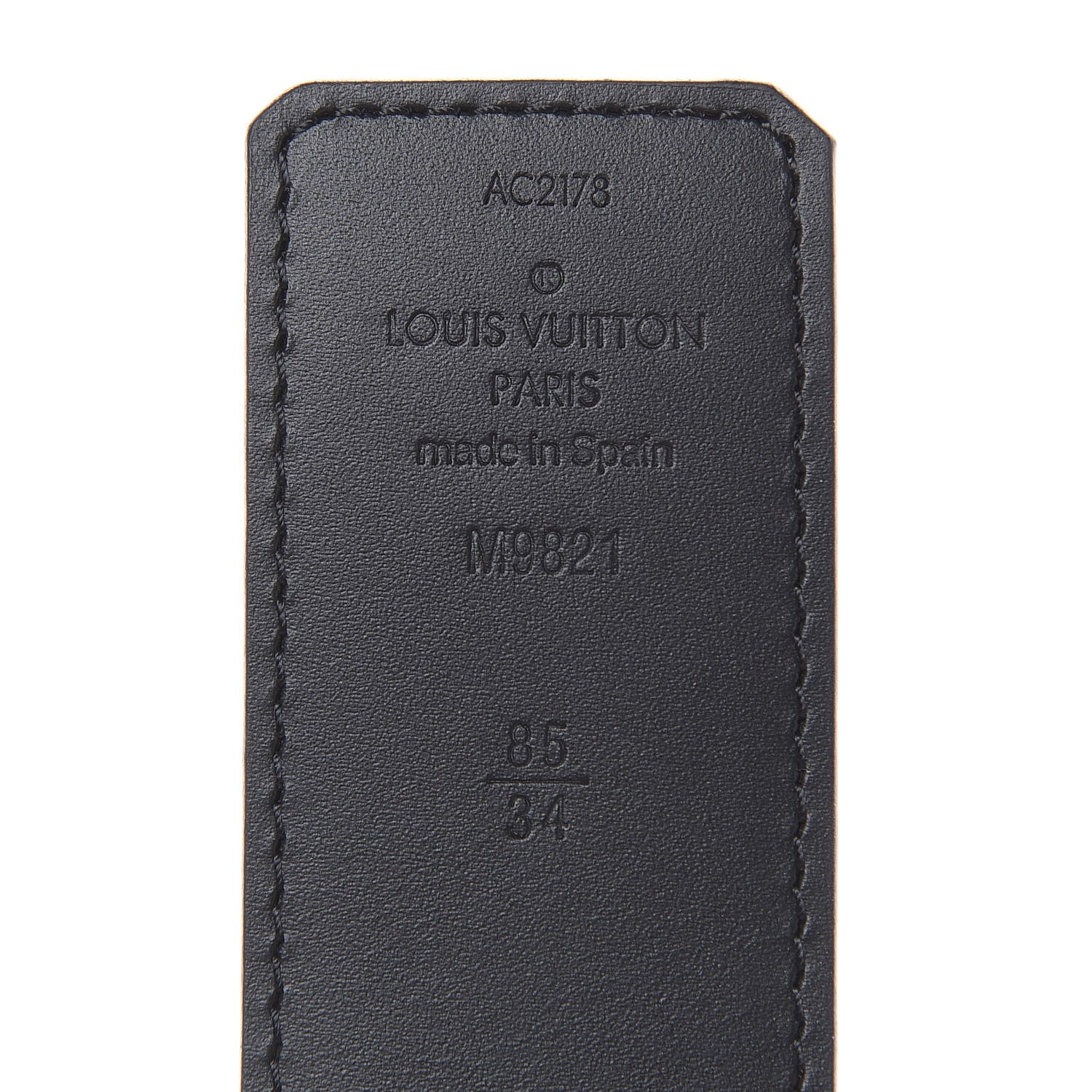 Louis Vuitton Calfskin Monogram 40mm LV Initiales Reversible Belt 85 34 Black 6 of 7
