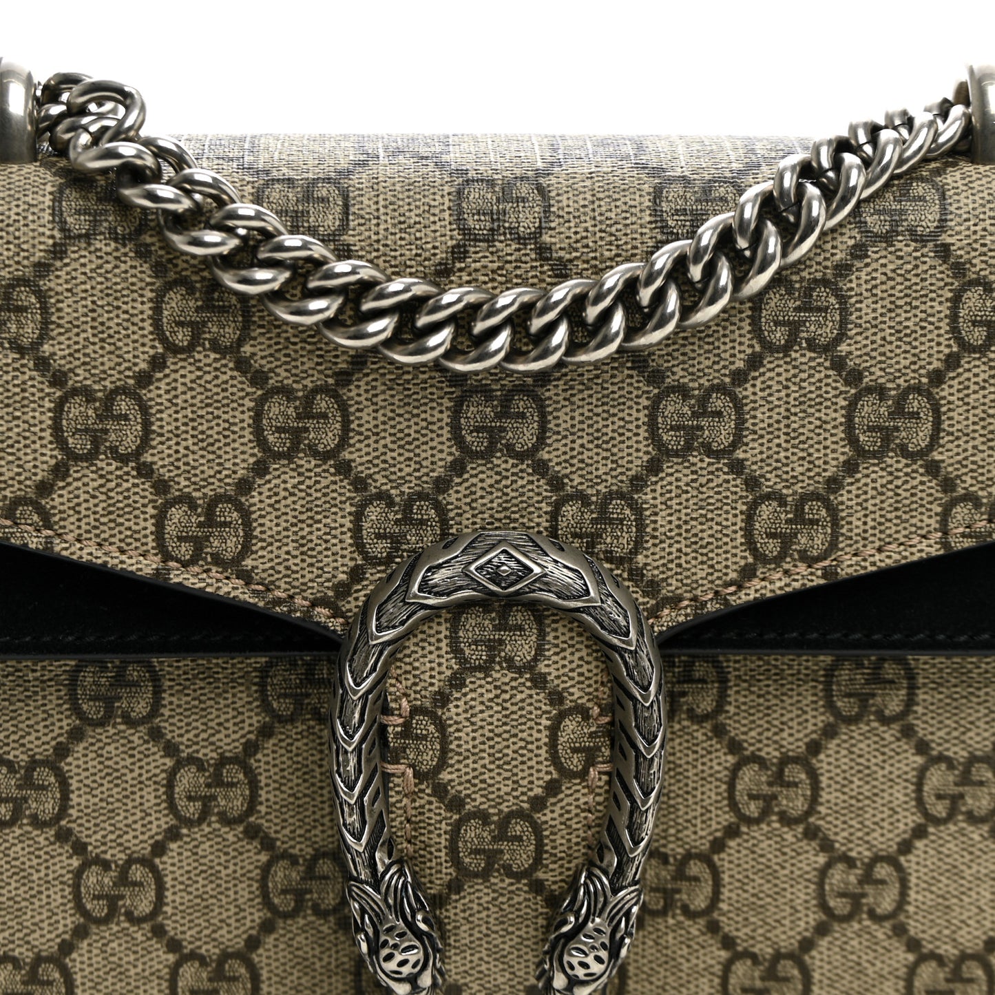 GG Supreme Monogram Mini Dionysus Shoulder Bag Black