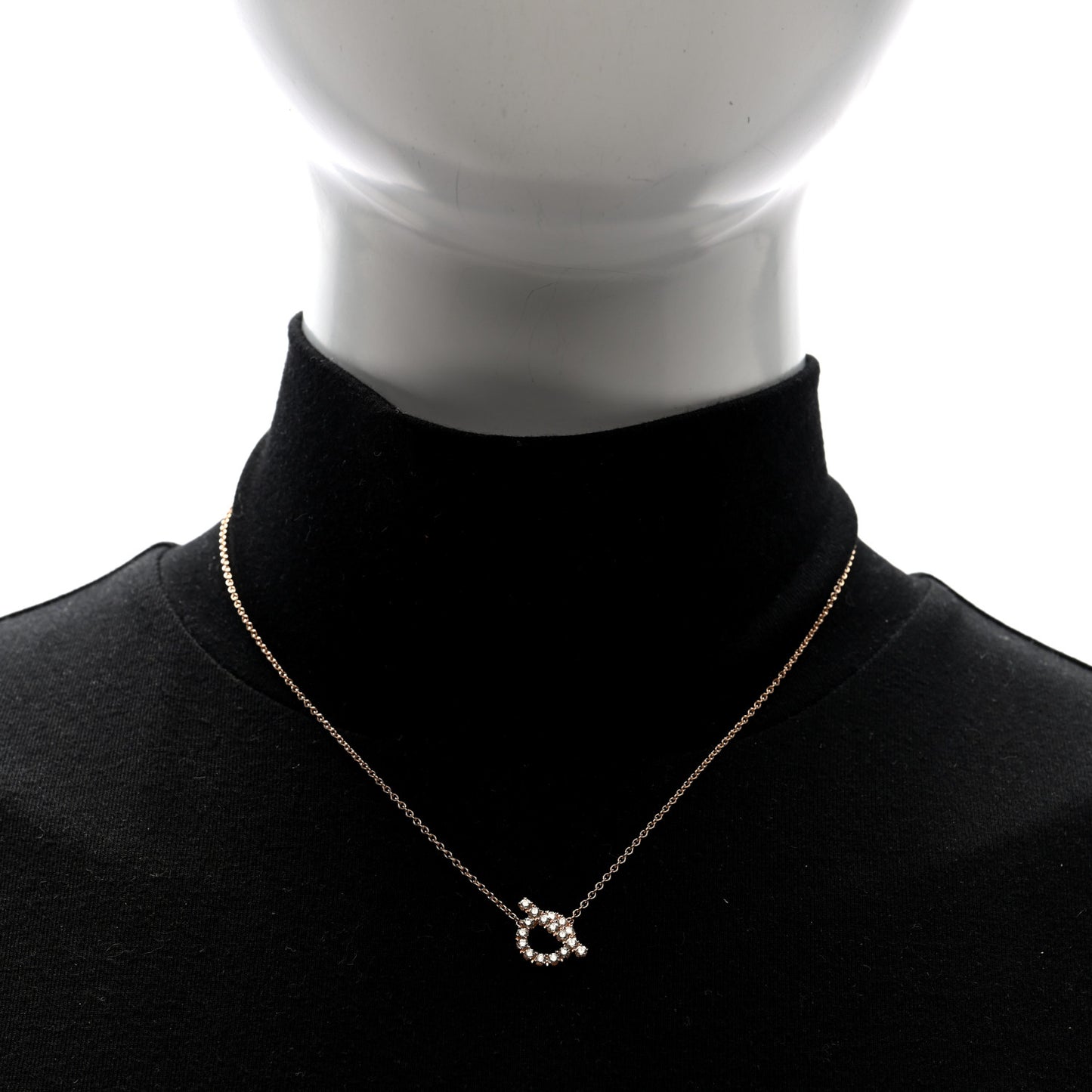 18K Rose Gold Diamond Finesse Pendant Necklace